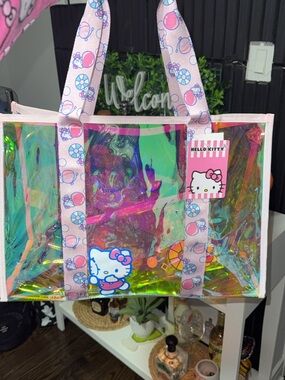 Hello Kitty Holographic Pink Accent Tote